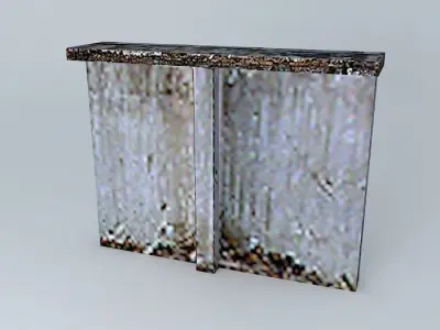 Wall Segment Trashy Alley 3D model