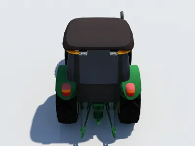 Utility Tractor  5100E static low poly Low-poly 3D model