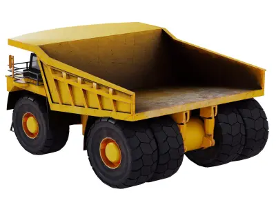 Dump Truck Construction Vehicle  Low-poly 3D model