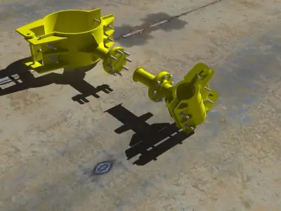 Lap joint flange connection Free 3D model