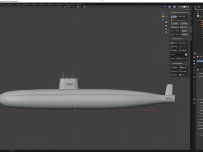 Current Diesel-Electric Submarine 3D model