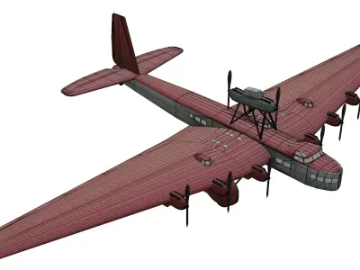 Tupolev ANT-20 Maxim Gork Low-poly 3D model