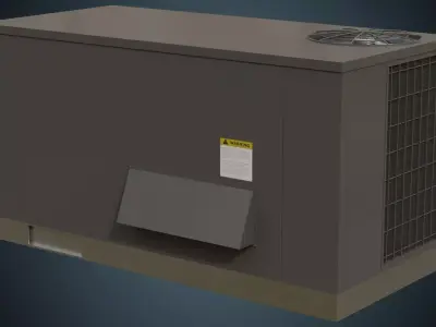 Rooftop AC Unit 5A Low-poly 3D model