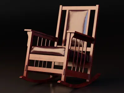Retro Rocking Chairs 3D model