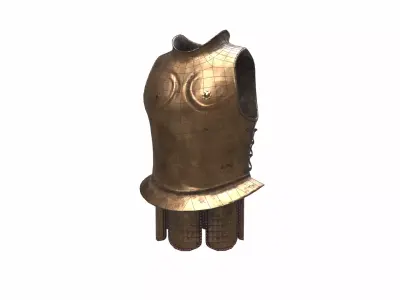 Ancient Armor 3D Model Game Ready Armor PBR Low Poly Low-poly 3D model