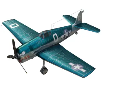Grumman F6F Hellcat Low-poly 3D model order