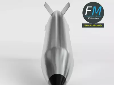 Stylized nuclear gravity bomb 3D model