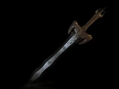 Demon Sword Free low-poly 3D model