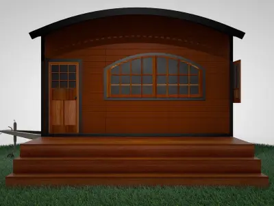 Tiny Home Mobile Trailer Popup 3D model