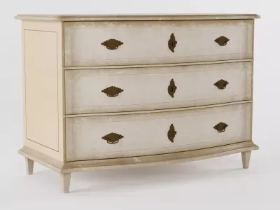 Dresser with 3 Drawers 3D model