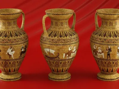 Ancient Vase Low-poly 3D model
