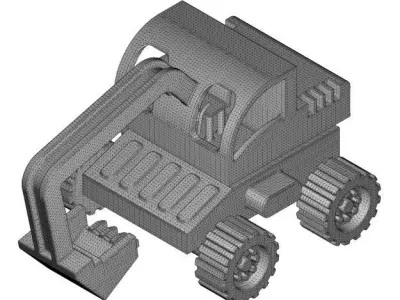 Mini Excavator Machine 3D model