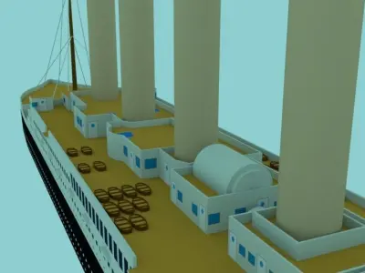 Titanic Ship Low-poly 3D model purchase