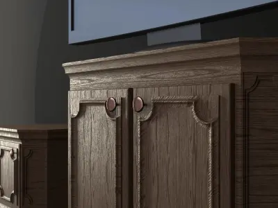 Nightstand drawer dresser TV classic vintage antique 3D model