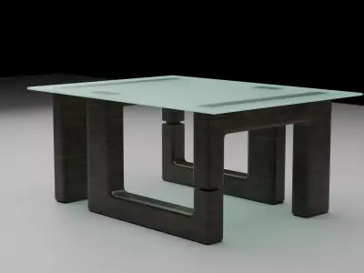 Low-Poly Modern Table - Optimized 3D Model Low-poly 3D model