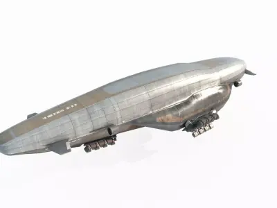 Future sci-fi style airship 3D model