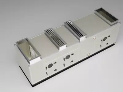 Industrial Air Handling Unit AHU with Detailed Interior 3D model