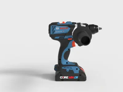 BOSCH BRUSHLESS DRILL MACHINE Low-poly 3D model