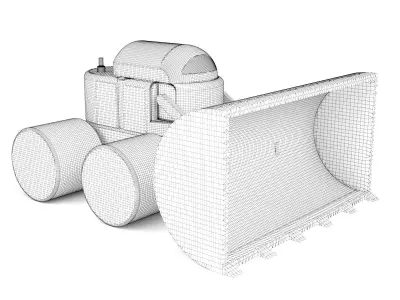 Toy bulldozer 02 3D model