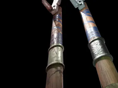 scythe sword  Low-poly 3D model