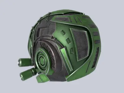 Sci fi Helmet 3D model buy
