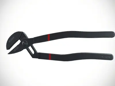 groove joint Pliers Low-poly 3D model