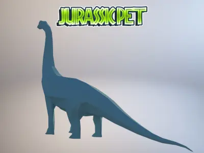 Brachiosaurus dinosaur Low-poly 3D model
