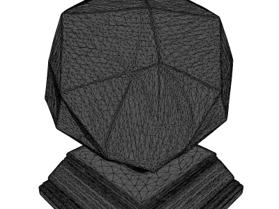 Faceted Purple Crystal Gemstone Trophy 3D model