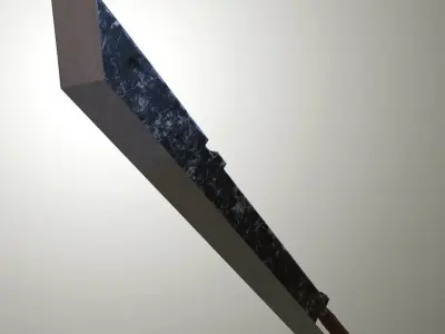 PBR Lowpoly Fantasy Sword Low-poly 3D model