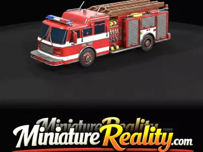 1-87 05 Fire Truck USA Print Ready STL 3D print model