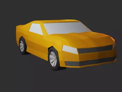 Low Poly Car chevrolet camaro Free 3D model