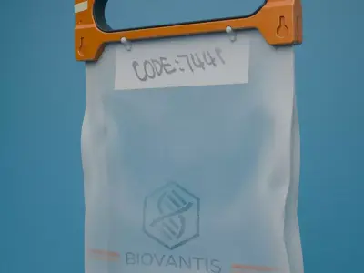 Sci-fi bio package Low-poly 3D model