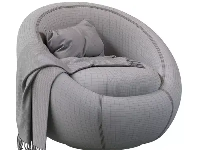  Cozy Swivel Chair 3D model