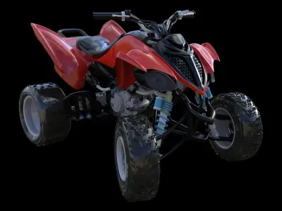 Atv Bike Low-poly 3D model