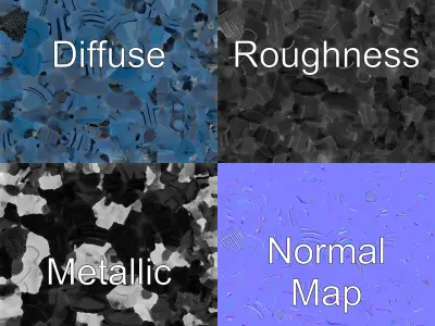 Underwater Spider Drone Submersible model pack Low-poly 3D model