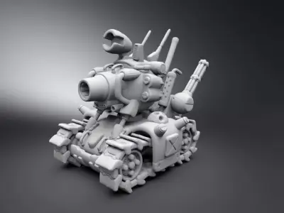 Slug Tank Scale model 3D print model