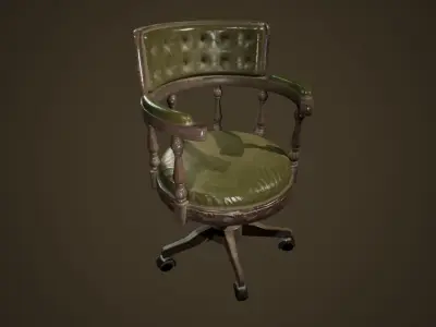 Antique Chair - PBR Game Ready Low-poly 3D model get