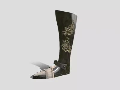 Medieval - Boots - Stylised Low-poly 3D model
