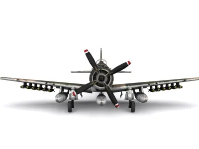 Douglas A-1 Skyraider Low-poly 3D model