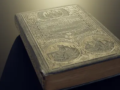 book - german - antique Low-poly 3D model