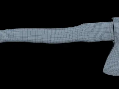 Hatchet Middle Poly 3D model