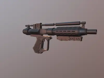 E-5 blaster rifle Blaster Droid Low-poly 3D model