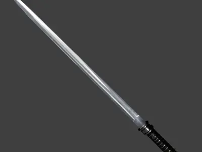 Japanese Katana low-poly Low-poly 3D model