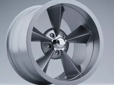 US Wheels Retro Series 701 Low-poly 3D model