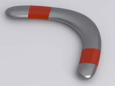 Boomerang silver 3D model
