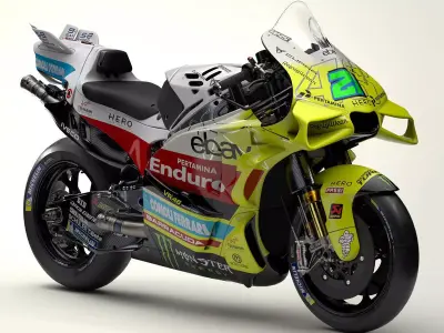 Pertamina Enduro VR46 Ducati MotoGP Bike  Low-poly 3D model