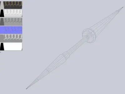 Fantasy lance Low-poly 3D model