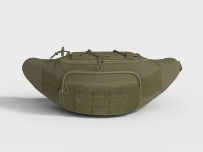 WAIST BELT BAG Low-poly 3D model