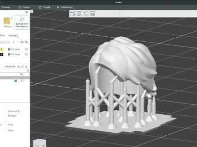 Custom3Dprint Minifigure Accessory - Minifigure Hair S2 - 073 3D print model