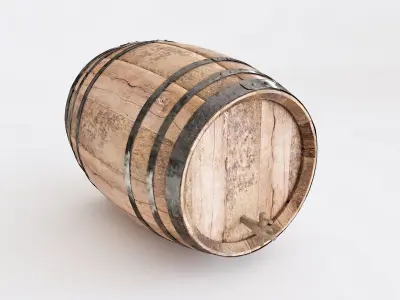 Barrels wooden barrel 3D model